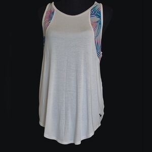 Neon Pink/Teal Tropical Mesh Back PINK Super Soft Tank Size LIG